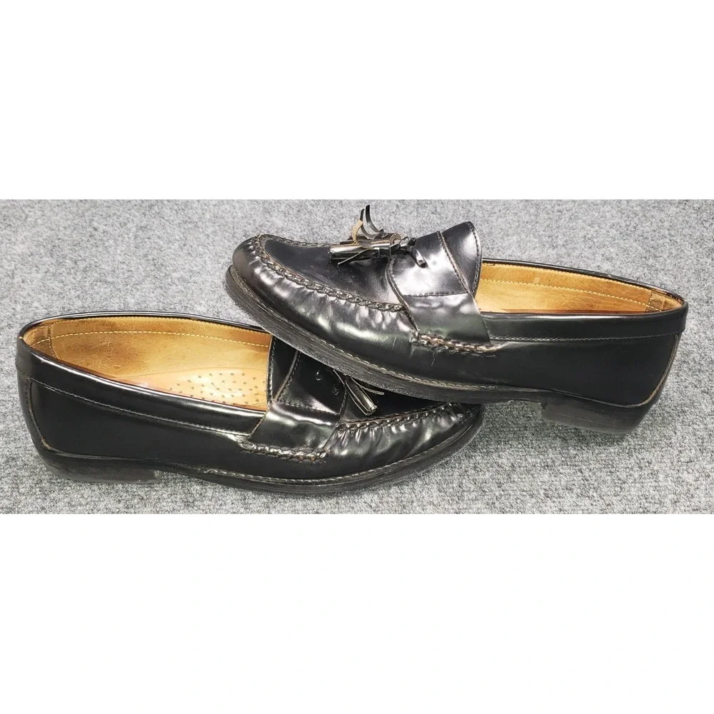 Johnston & Murphy Hayes Tassel Loafer Mens 9.5M Black Shoes